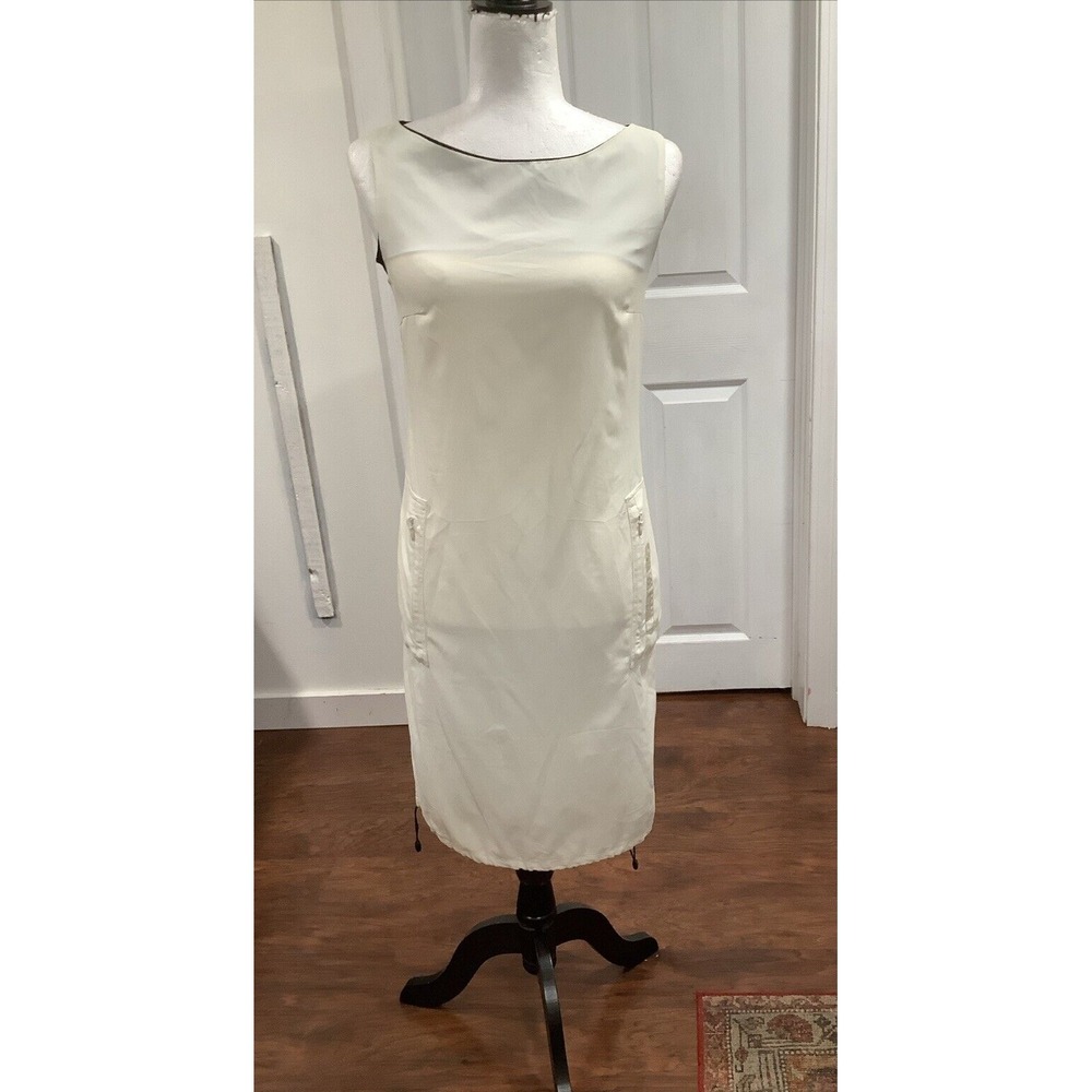 Vintage VERSACE SPORT dress Sleeveless Size 42 Ivory